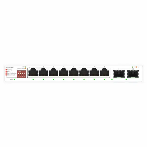 ASUS 8x2.5G + 2x10G SFP+ Unmanaged Network Switch- White