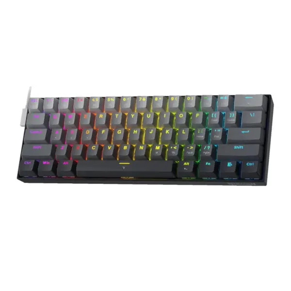 RD-K617GGB-RGB-M Redragon-K617-FIZZ-60-Magnetic-Hall-Effect-Wired-Keyboard wr 03a Redragon K617 FIZZ Rapid Trigger 60% Magnet Hall Switch Wired RGB Gaming Keyboard