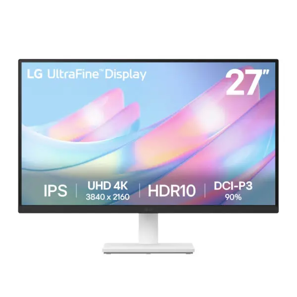 27US500-W.AFAQ LG-UltraFine-27-inch-4K-UHD-IPS-Monitor-White wr 01a LG UltraFine 27" 4K UHD IPS Monitor - White