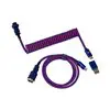 Keychron Premium Coiled Aviator USB Cable | Type-C + USB-A Adapter | Detachable Aviator Connector | 108 cm