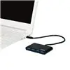 Port USB Type-C to 4 x USB3.0 5Gbps 30cm 4 Port Hub - Black