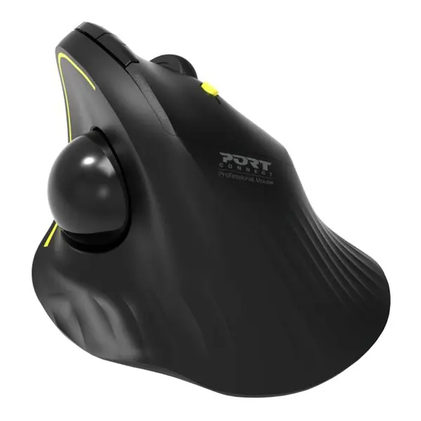 Port Connect Bluetooth + Wireless Rechargeable Ergonomic Trackball Mouse