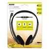 Port Stereo Headset with Mic with 1.2m Cable|1 x 3.5mm|Volume Controller - Black