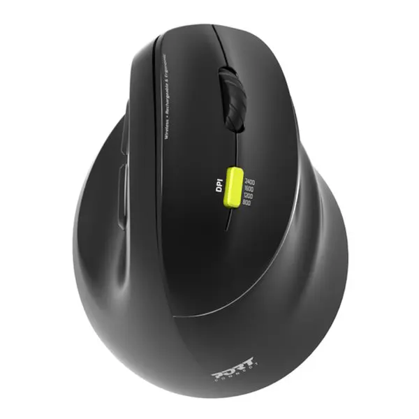 Port Connect Ergo Shape Bluetooth Rechargeable Mouse