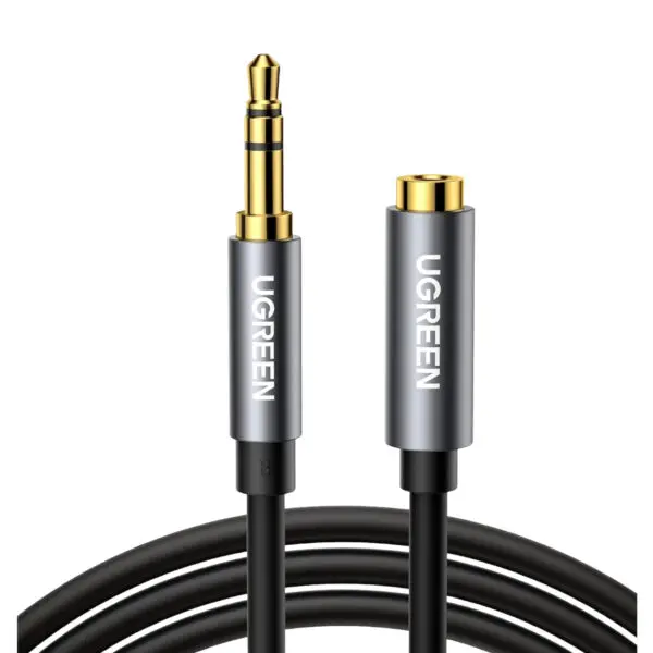 UGREEN AV118 3.5mm AUX Extension Cable 2m – Male to Female –(Black)