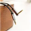 UGREEN AV119 Right-angled 3.5mm Flat Aux Cable 1.5m - Black/Silver