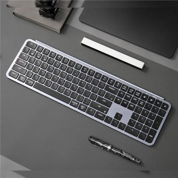 B6P-K1 wr 04a Keychron B6 Pro Ultra-Slim 100% Wireless Keyboard – Space Grey