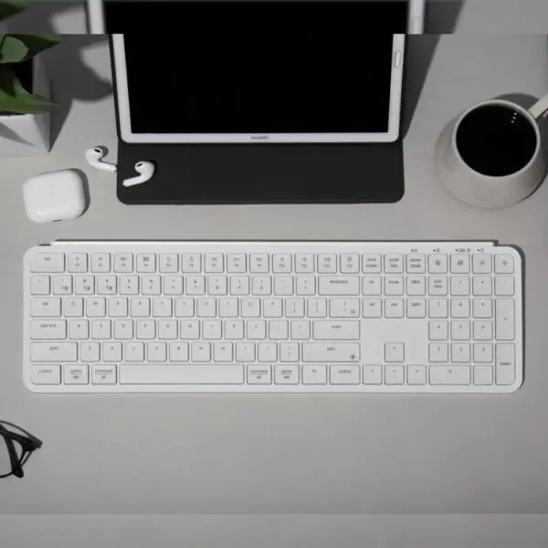 Keychron B6 Pro Ultra-Slim 100% Wireless Keyboard – Ivory White
