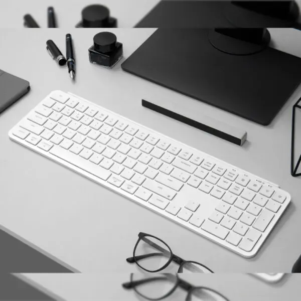 Keychron B6 Pro Ultra-Slim 100% Wireless Keyboard – Ivory White
