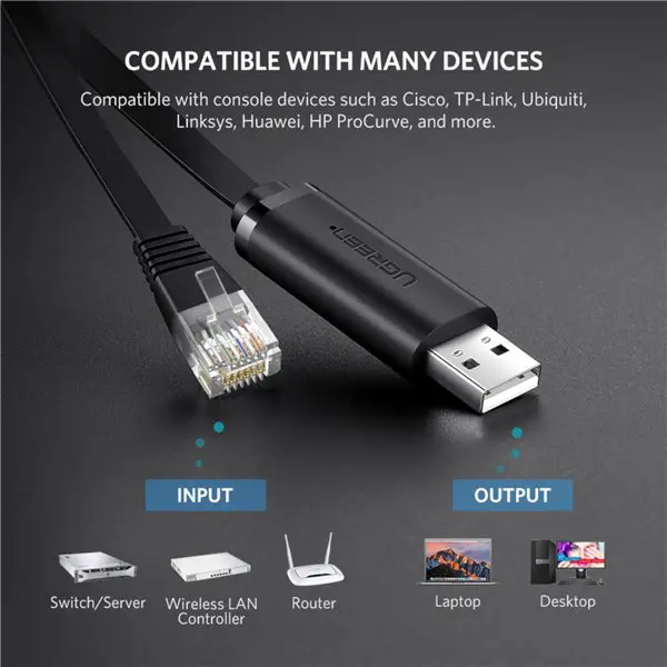 UGREEN USB-A to RJ45 Console Cable 1.5m
