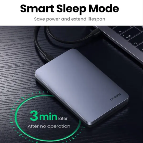 UGREEN CM300 2.5 inch USB Type-C Hard Drive Enclosure - Silver