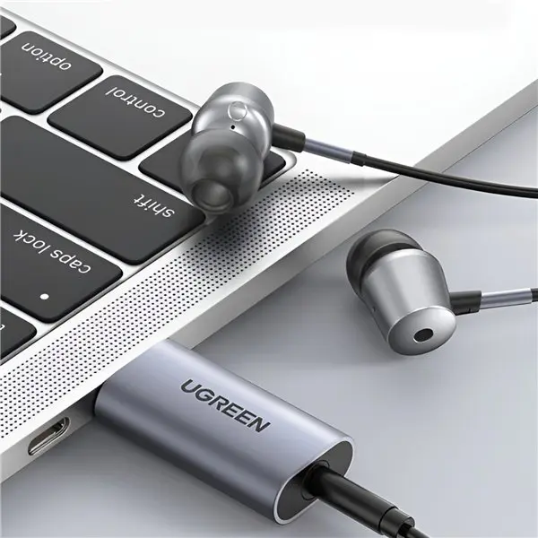 UGREEN CM383-80864 USB-A to 3.5mm Audio Jack External Sound Adapter - Silver