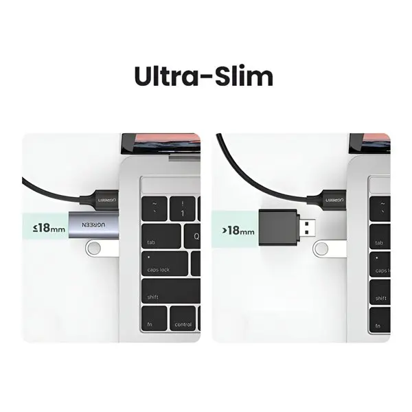 UGREEN CM383-80864 USB-A to 3.5mm Audio Jack External Sound Adapter - Silver