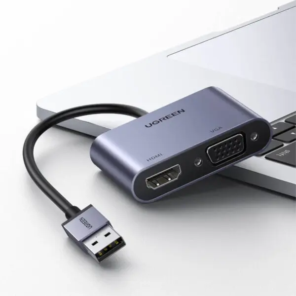 UGREEN CM449 USB-A to HDMI + VGA 1080P Display Adapter