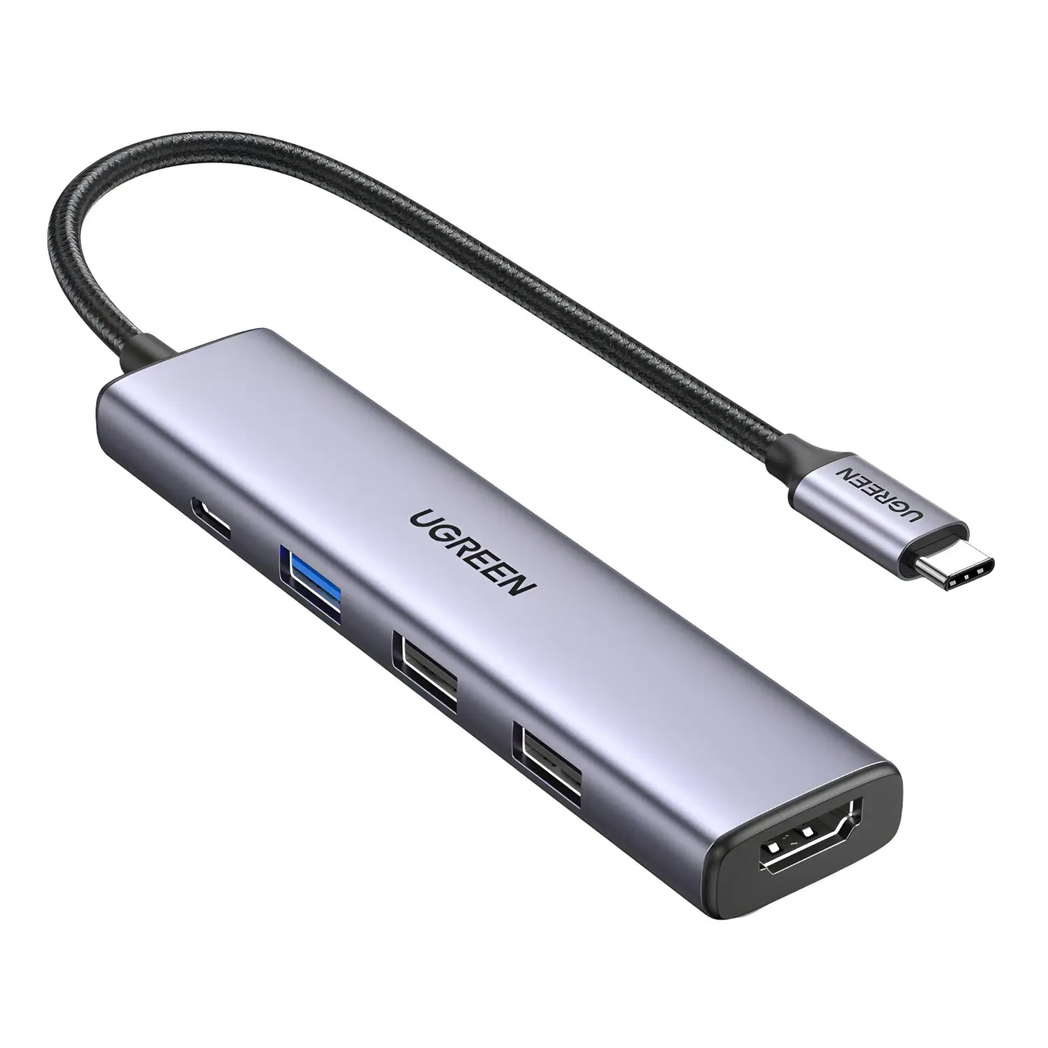 CM478-15495-wr-01 UGREEN Revodok 5-in-1 Type-C Hub | 4K HDMI | Type-C | USB3.0 | USB2.0