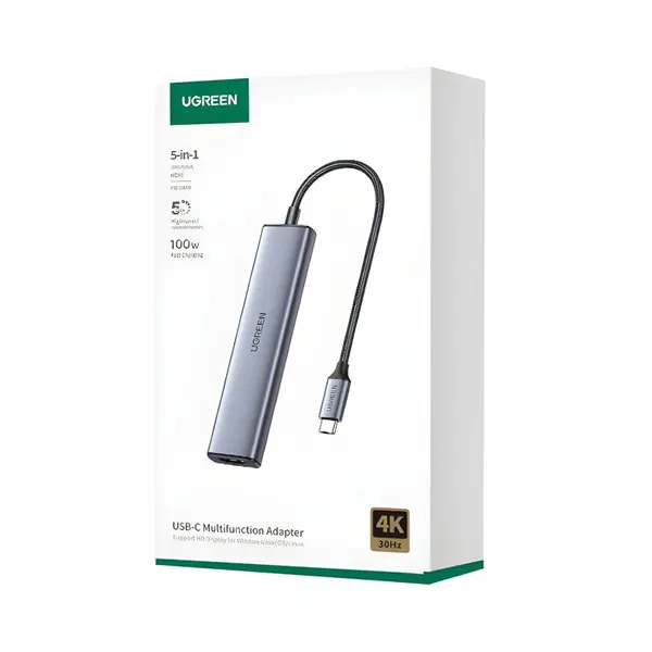 UGREEN Revodok 5-in-1 Type-C Hub | 4K HDMI | Type-C | USB3.0 | USB2.0