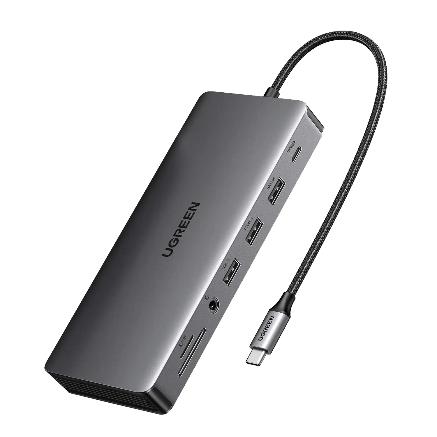 CM681-15978 UGreen-CM681-Revodok-Pro-13-in-1-USB-Type-C-HDMI-and-DisplayPort-Docking-Station-Silver wr 01 UGREEN CM681 Revodok Pro 13-in-1 USB Type-C HDMI and DisplayPort Docking Station