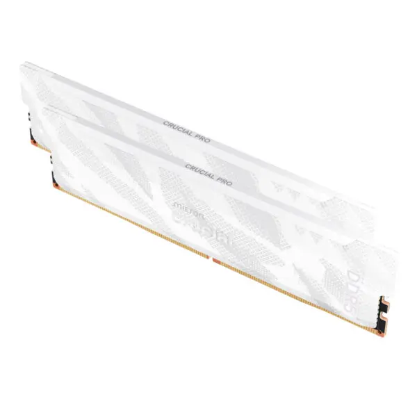 Crucial Pro Overclocking DDR5-6400 32GB Desktop Gaming Memory Kit (16GB x 2) – White