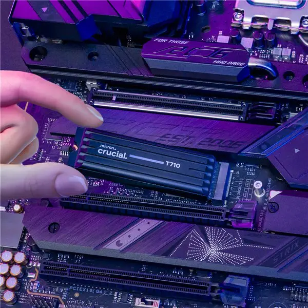 Crucial T710 2TB M.2 NVMe Gen5 NAND SSD with Heatsink