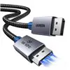 UGREEN DP131 DisplayPort 2.1 Braided Cable 1M ( 80Gbps | 16K | 60Hz ) - Black/Grey