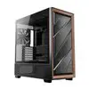 Antec FLUX ATX WOOD Mid Tower Gaming Chassis – Black