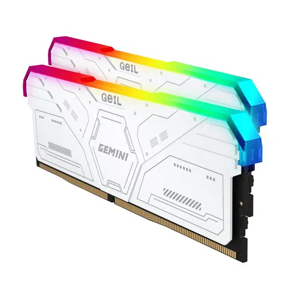 GeIL Gemini RGB 32GB DDR5 6000MHz Desktop Gaming Memory Kit (2 x 16GB) – White
