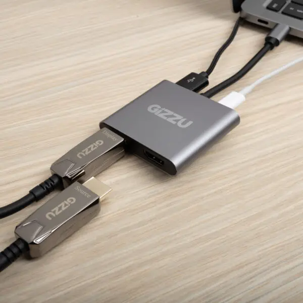 Gizzu 4-in-1 Type-C to Dual HDMI Hub