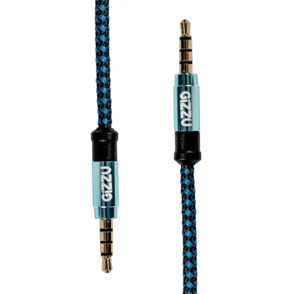 Gizzu 3.5mm AUX Cable 1.5m - Black/Blue