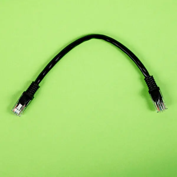 Gizzu Cat6 UTP Fly Lead Ethernet Network Cable 20cm - Black