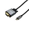 Gizzu Full HD Type-C to VGA Cable (1.8m) - Black