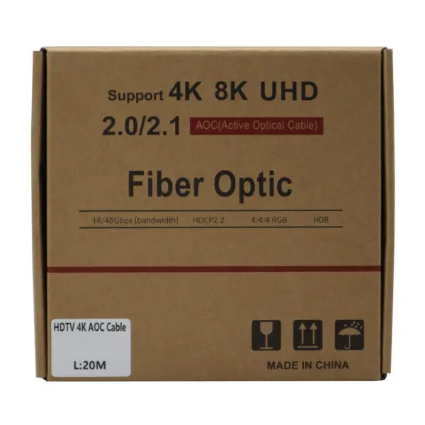 GIZZU 4K Active fibre Optic HDMI Cable 20m