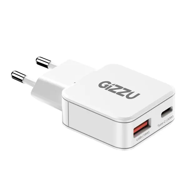 Gizzu 2-Port 30W GaN Wall Charger
