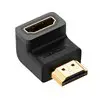 UGREEN HD112 HDMI 4K Male to Female Down-angled Connector - Black