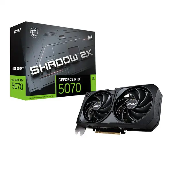 MSI RTX5070SHADOW2XOC12GB wr 01a MSI GeForce RTX 5070 SHADOW 2X OC 12GB Graphics Card