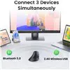 UGREEN Multi-Mode Vertical Mouse Bluetooth and 2.4G Wireless–Black
