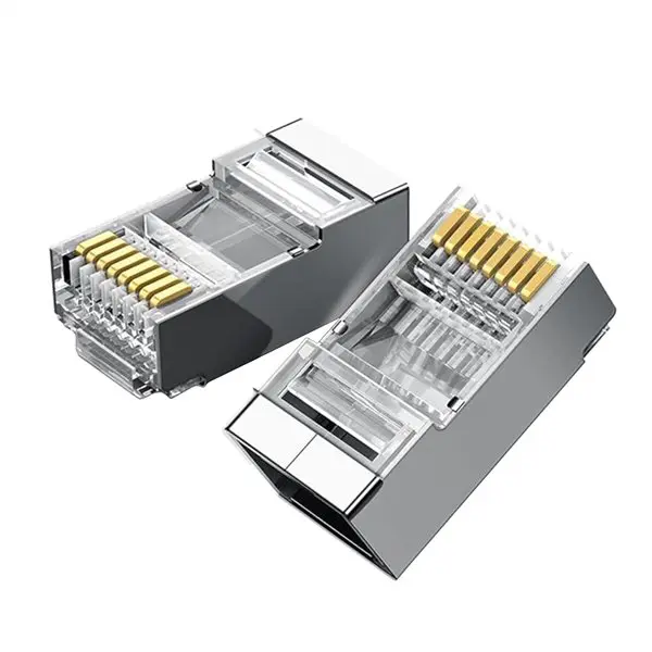 UGREEN NW111 RJ45 Cat6 Ethernet Network Head 100 Pack - Silver/Transparent