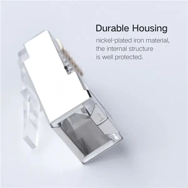 UGREEN NW111 RJ45 Cat6 Ethernet Network Head 100 Pack - Silver/Transparent