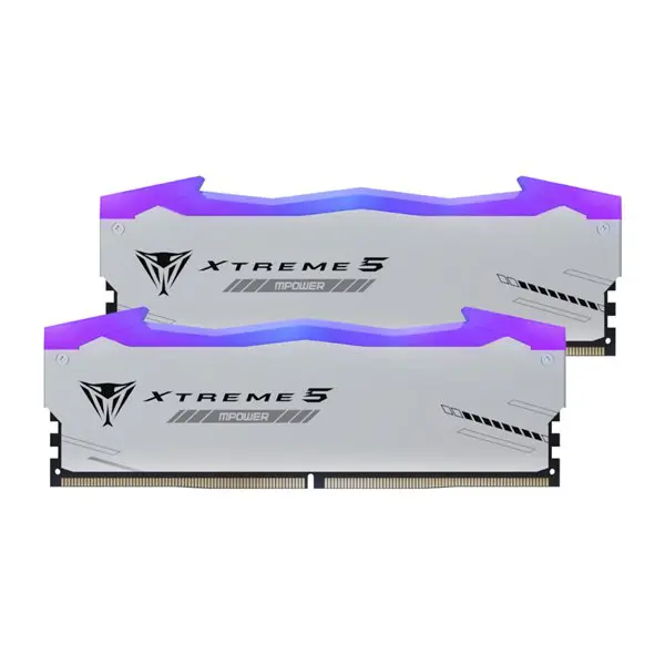Patriot Viper Xtreme 5 RGB MPower 32GB 6000MHz DDR5 Desktop Gaming Memory Kit - Silver