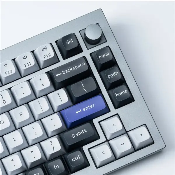 Keychron Double Shot KSA PBT Keycap Set - Dark Grey/White Smoke