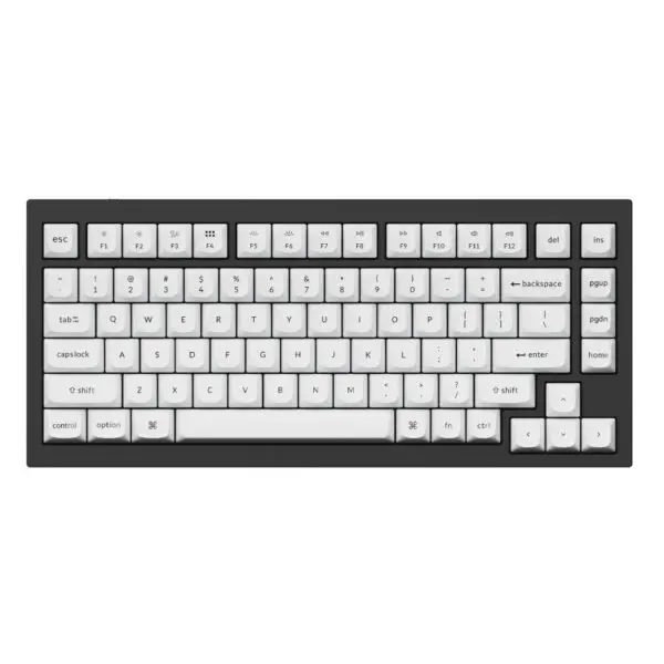 PBT-57 wr 02a Keychron Double Shot PBT OSA Full Keycap Set - Black/White