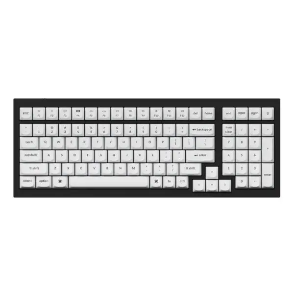 PBT-57 wr 03a Keychron Double Shot PBT OSA Full Keycap Set - Black/White