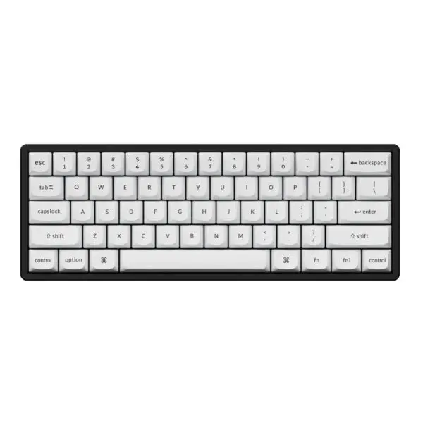 PBT-57 wr 05a Keychron Double Shot PBT OSA Full Keycap Set - Black/White