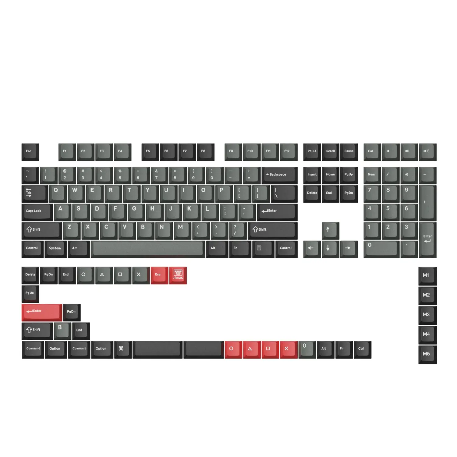 PBT-65 Keychron-Cherry-Profile-Dolch-Red-PBT-Full-Keycap-Set wr 01b Keychron Cherry Profile Dolch Red PBT Full Keycap Set