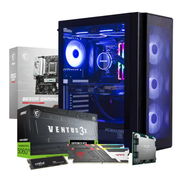 PCBuilder Ryzen 5 9600X NEXUS Windows 11 Gaming PC