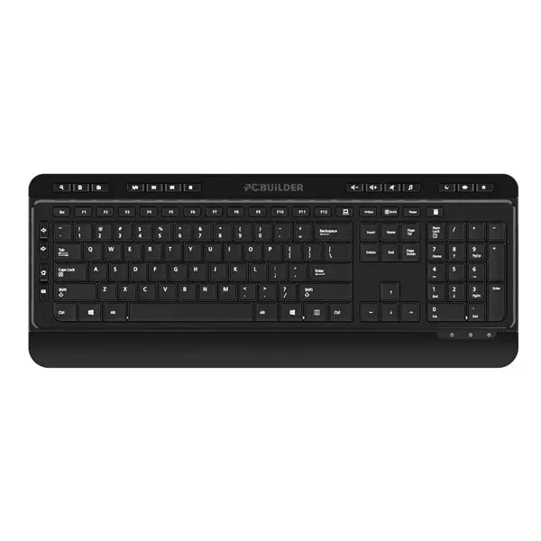 PCBuilder ALPHA Silent Wireless Keyboard and Mouse Combo