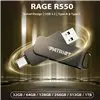 Patriot Rage R550 256GB USB3.2 Swing Type A to Type-C Flash Drive