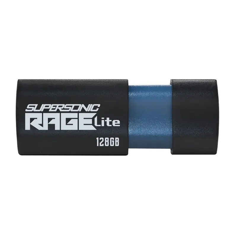 PEF128GRLB32U wr 01a Patriot Rage Lite 128GB USB3.2 Flash Drive - Black