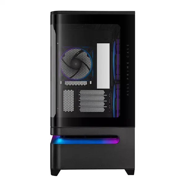 Asus Prime AP202 ARGB Curved Tempered Glass Micro-ATX Chassis – Black