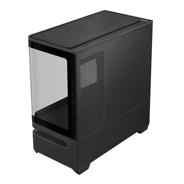 Asus Prime AP202 ARGB Curved Tempered Glass Micro-ATX Chassis – Black