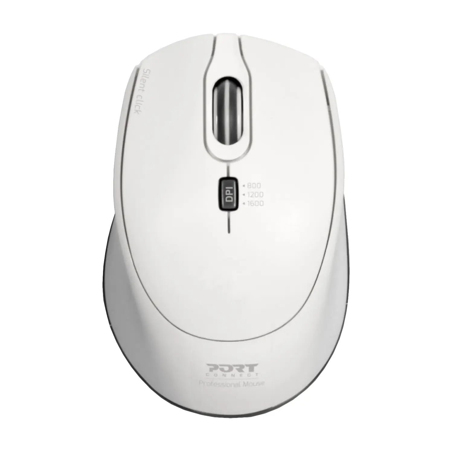 Port 900714 wr 01b Port Connect Silent 1600DPI 3 Button Wireless Mouse - White